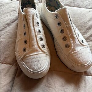 Blowfish White Slip-On Sneakers